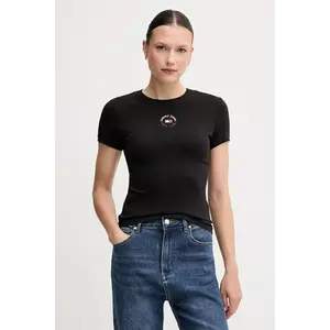 Tommy Jeans tricou culoarea negru, DW0DW20316 imagine