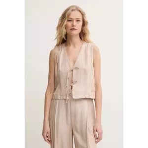 Mos Mosh vestă culoarea bej, un singur rand de nasturi, 169590 imagine