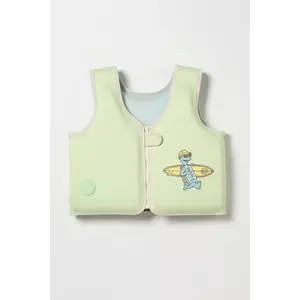 SunnyLife vestă de înot pentru copii Shred Turtle Aqua x Rip Curl 3-6 years culoarea verde imagine