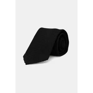 Eton cravata de mătase culoarea negru, A00030963 imagine