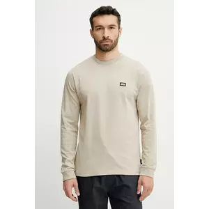 Picture longsleeve din bumbac Sican culoarea bej, uni, MTS1212 imagine