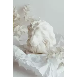 Temida lumânare decorativă Lion 515 g culoarea bej imagine