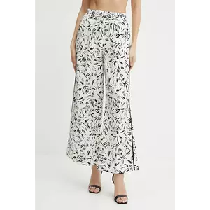 Karl Lagerfeld pantaloni culoarea alb, lat, high waist, A2W10016 imagine