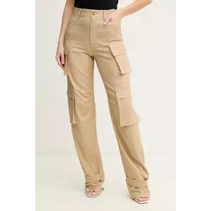 Simona Corsellini pantaloni culoarea verde, drept, high waist, P25CPPA017 imagine