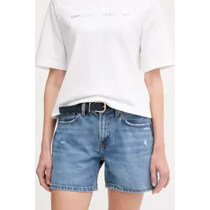 Pepe Jeans pantaloni scurți din bumbac REGULAR SHORT HW MABLE uni, medium waist, PL801188IC6 imagine