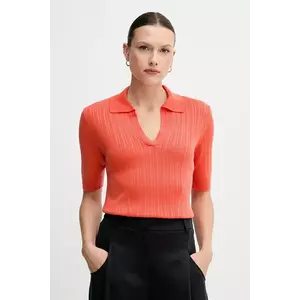 United Colors of Benetton tricou polo culoarea portocaliu, 123VD3018 imagine