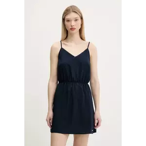 Tommy Jeans rochie culoarea bleumarin, mini, evazată, DW0DW20613 imagine