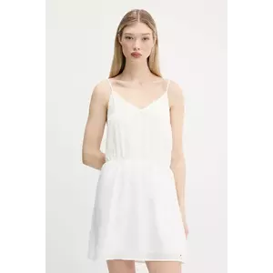 Tommy Jeans rochie culoarea alb, mini, evazată, DW0DW20613 imagine