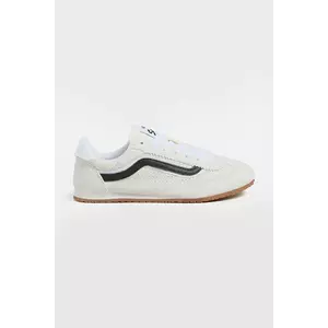 Vans sneakers din piele întoarsă Super Lowpro culoarea alb, VN000D83CCZ1 imagine
