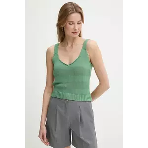 United Colors of Benetton top din bumbac culoarea verde, 1898DH018 imagine