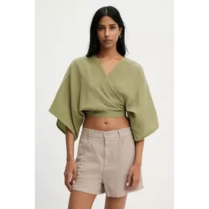 Answear Lab cămașă din bumbac culoarea verde, relaxed imagine