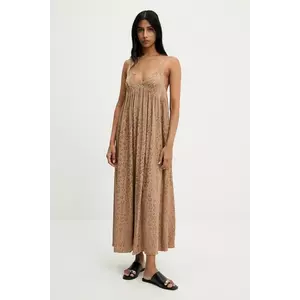 Answear Lab rochie culoarea bej, maxi, dreaptă imagine