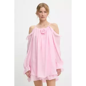 Answear Lab rochie culoarea roz, mini, evazată imagine