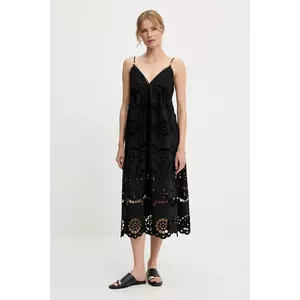 Answear Lab rochie din bumbac culoarea negru, mini, evazată imagine