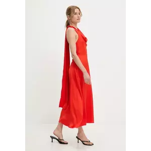 Answear Lab rochie culoarea rosu, maxi, evazată imagine