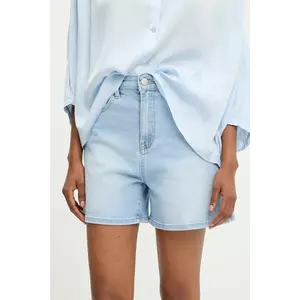 pantaloni scurti jeans neted, high waist imagine