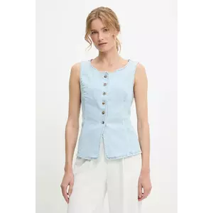 Answear Lab vesta jeans un singur rand de nasturi imagine