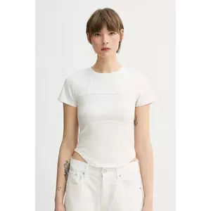 G-Star tricou din bumbac culoarea bej, D26072-D601 imagine