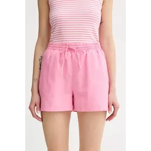 Marc O'Polo pantaloni scurți culoarea roz, uni, high waist, 5000006539 imagine