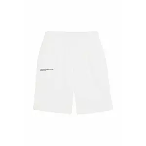Pangaia pantaloni scurți KIDS' 365 MIDWEIGHT LONG SHORTS culoarea alb, talie reglabila, 10000425 imagine