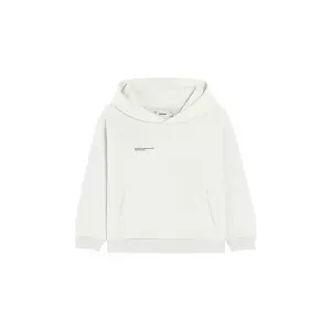 Pangaia bluză KIDS' 365 MIDWEIGHT HOODIE culoarea alb, cu glugă, 10000428 imagine