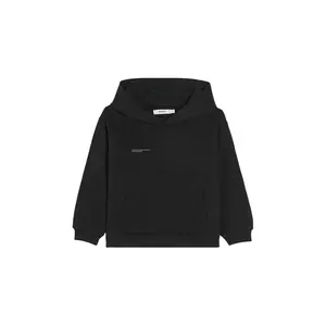 Pangaia bluză KIDS' 365 MIDWEIGHT HOODIE culoarea negru, cu glugă, 10000428 imagine