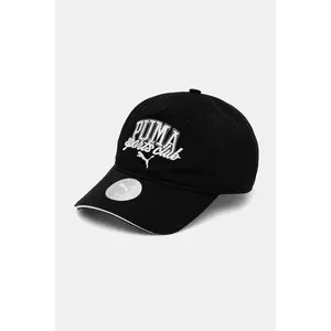 Puma șapcă culoarea negru, uni, 25989 imagine