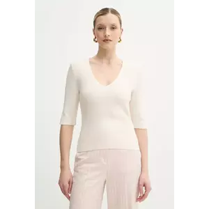 Morgan tricou MCHAMPI culoarea bej, MCHAMPI imagine