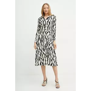 Morgan rochie RVAGUE culoarea negru, midi, evazată, RVAGUE imagine