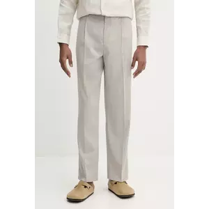 Le Deux pantaloni din amestec de in culoarea bej, drept, LDM510159 imagine