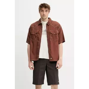 Dickies cămașă culoarea maro, cu guler clasic, relaxed, DK0A4Z7MK471 imagine