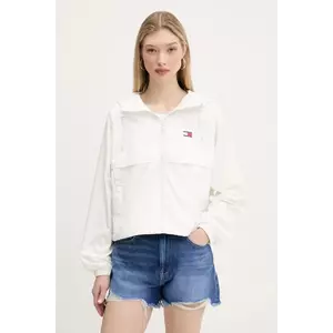 Tommy Jeans geacă culoarea alb, de tranzitie, oversize, DW0DW20672 imagine