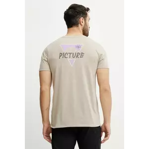 Picture tricou Timont culoarea bej, cu imprimeu, MTS1258 imagine