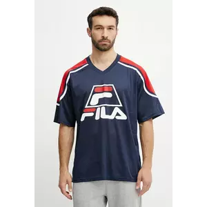 Fila tricou Lommel culoarea bleumarin, cu imprimeu, FAM0915 imagine