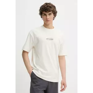 Hollister Co. tricou culoarea bej, cu imprimeu, KI323-5272 imagine
