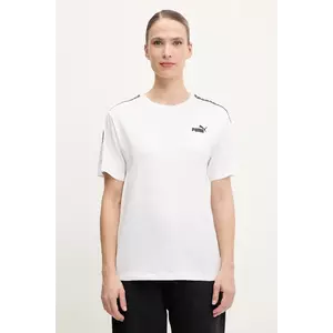 Puma tricou din bumbac culoarea alb, 685009 imagine