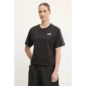 Puma tricou din bumbac culoarea negru, 685009 imagine