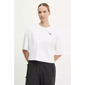 Puma tricou din bumbac culoarea alb, 629743 imagine