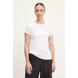 Puma tricou din bumbac culoarea alb, 631536 imagine