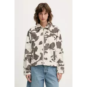 Abercrombie & Fitch geacă din denim culoarea bej, de tranzitie, KI144-5121 imagine