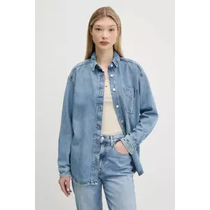 Tommy Jeans cămașă din denim cu guler clasic, relaxed, DW0DW20365 imagine