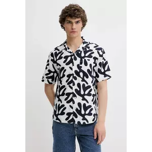 Solid cămașă culoarea alb, cu guler clasic, regular, 21108488 imagine