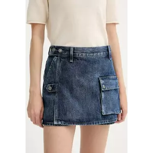 G-Star fustă și pantaloni denim culoarea bleumarin, uni, high waist, D26173-D788 imagine