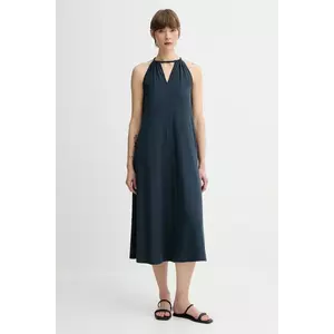 Marc O'Polo rochie culoarea bleumarin, midi, evazată, 504308759067 imagine