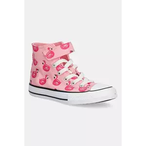 Converse teniși copii CHUCK TAYLOR ALL STAR 1V culoarea roz, A11786C imagine