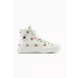 Converse teniși Chuck Taylor All Star Lift culoarea alb, A13659C imagine
