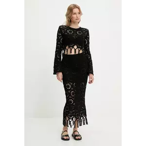 Answear Lab bluză și fustă din bumbac culoarea negru imagine