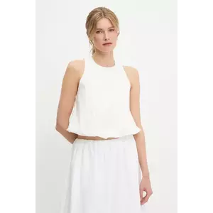 Answear Lab bluza din bumbac culoarea alb, neted imagine