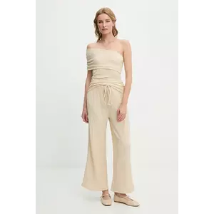 Answear Lab bluză și pantaloni culoarea bej imagine