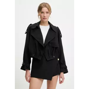 Answear Lab geacă culoarea negru, cu doua randuri de nasturi, neted imagine